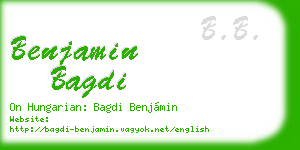 benjamin bagdi business card